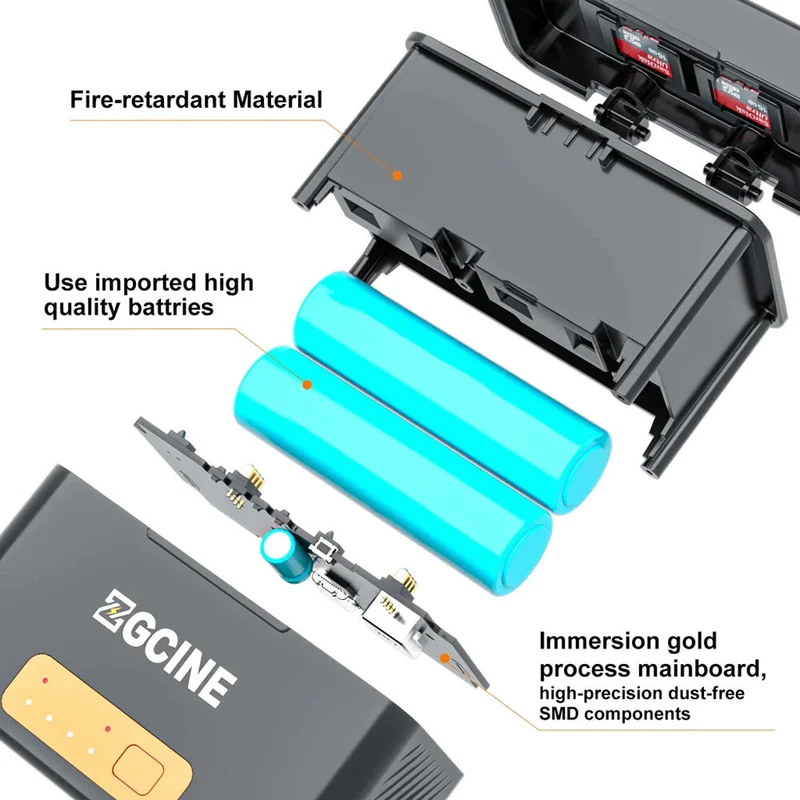 Cargador ZGCINE Charging Case para Sony NP-BX1 con 2-Charging Slots