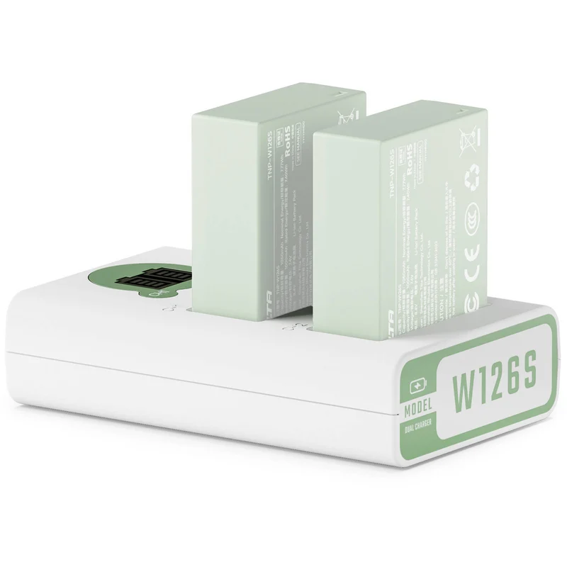 Cargador Tilta 2-Channel para NP-W126S (Ash Green)