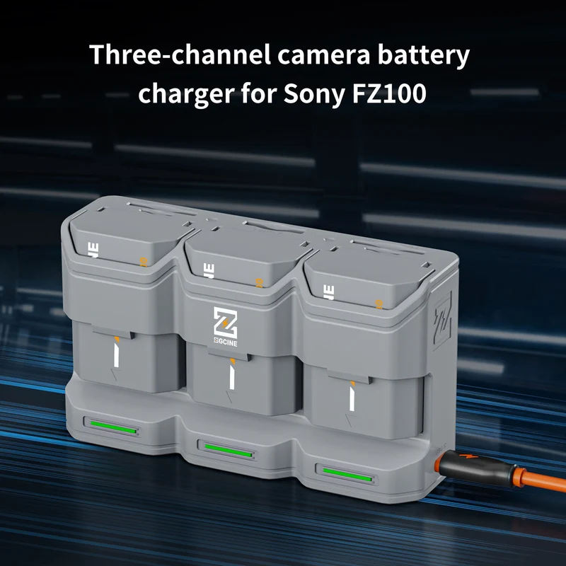 Cargador ZGCINE PC3-FZ100 Travel Charging Case para NP-FZ100 (Gray)