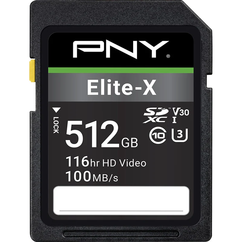 Tarjeta PNY 512GB Elite-X UHS-I SDXC