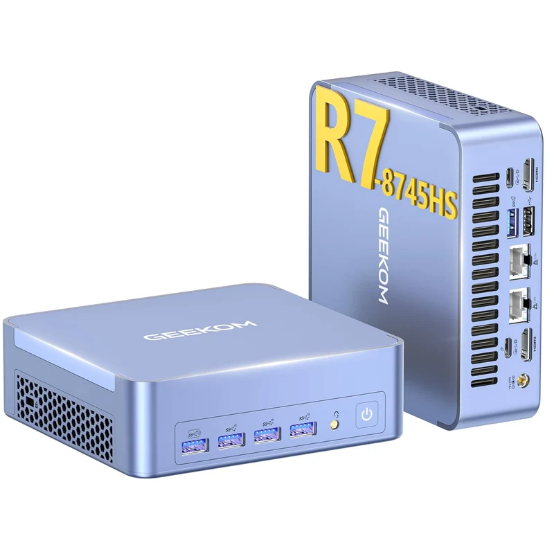Mini PC GEEKOM AX8 Max 32 GB RAM 1 TB SSD, con AMD Ryzen 7 8745HS y Windows 11