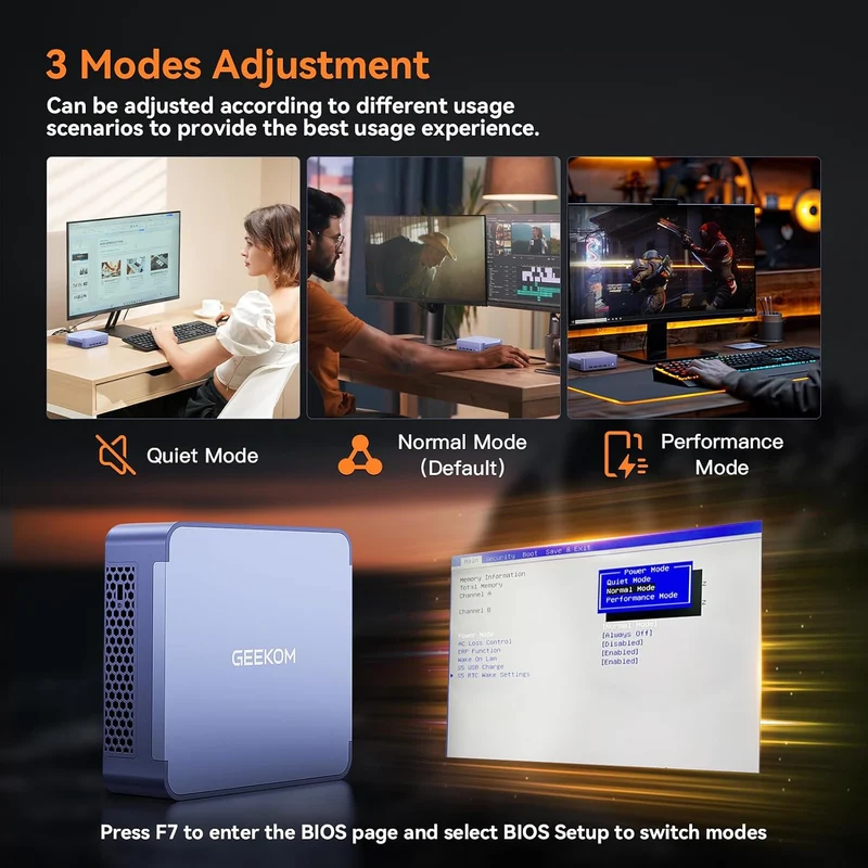 Mini PC GEEKOM AX8 Max 32 GB RAM 1 TB SSD, con AMD Ryzen 7 8745HS y Windows 11