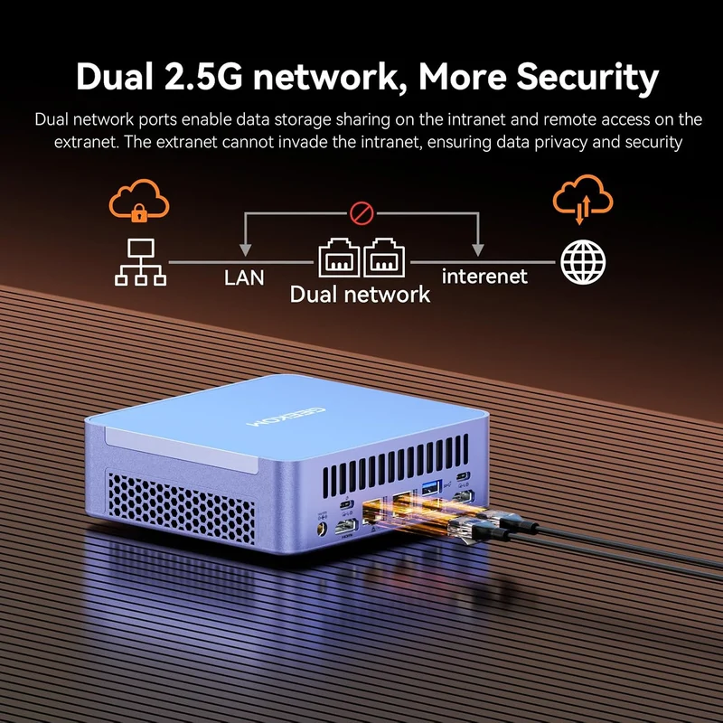 Mini PC GEEKOM AX8 Max 32 GB RAM 1 TB SSD, con AMD Ryzen 7 8745HS y Windows 11