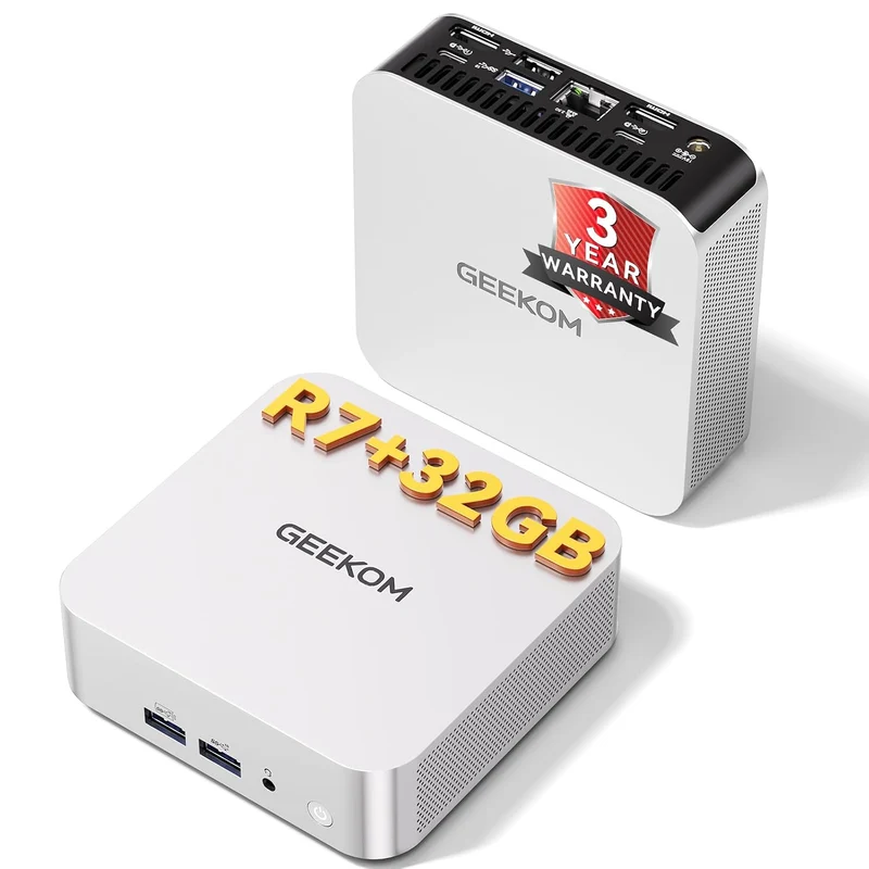 Mini PC GEEKOM A7 32 GB RAM 500 GB SSD, con Ryzen 7 7730U