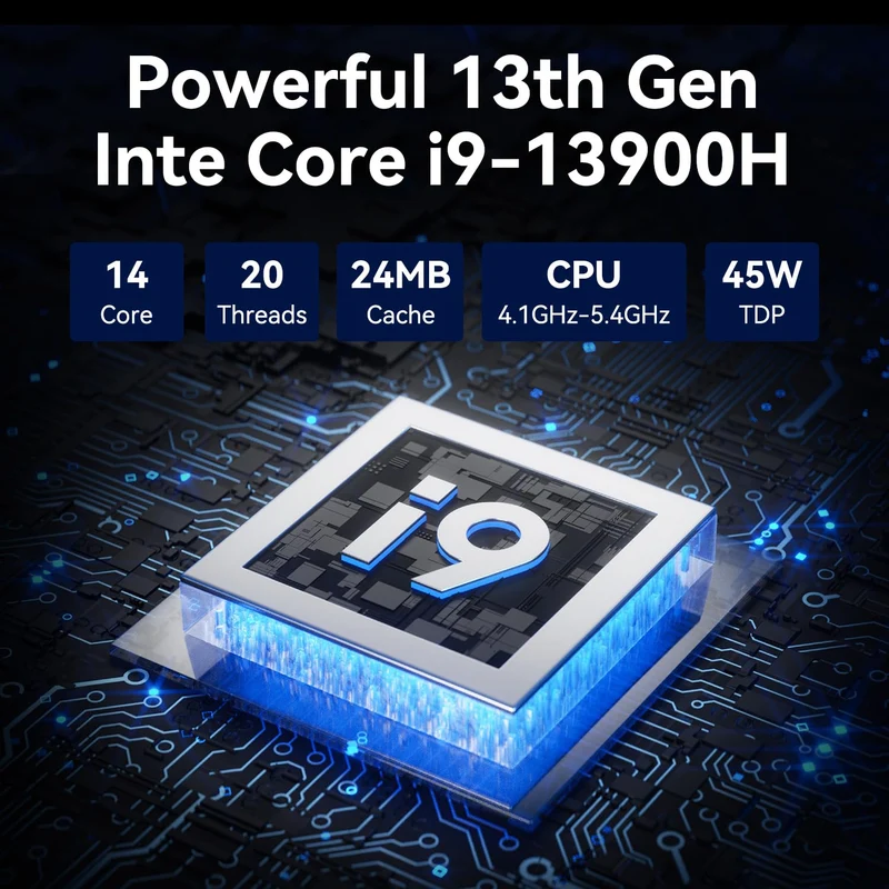 Mini PC GEEKOM XT13 Pro 32 GB RAM 2 TB SSD, con Intel Core i9 13900H y Windows 11 Pro