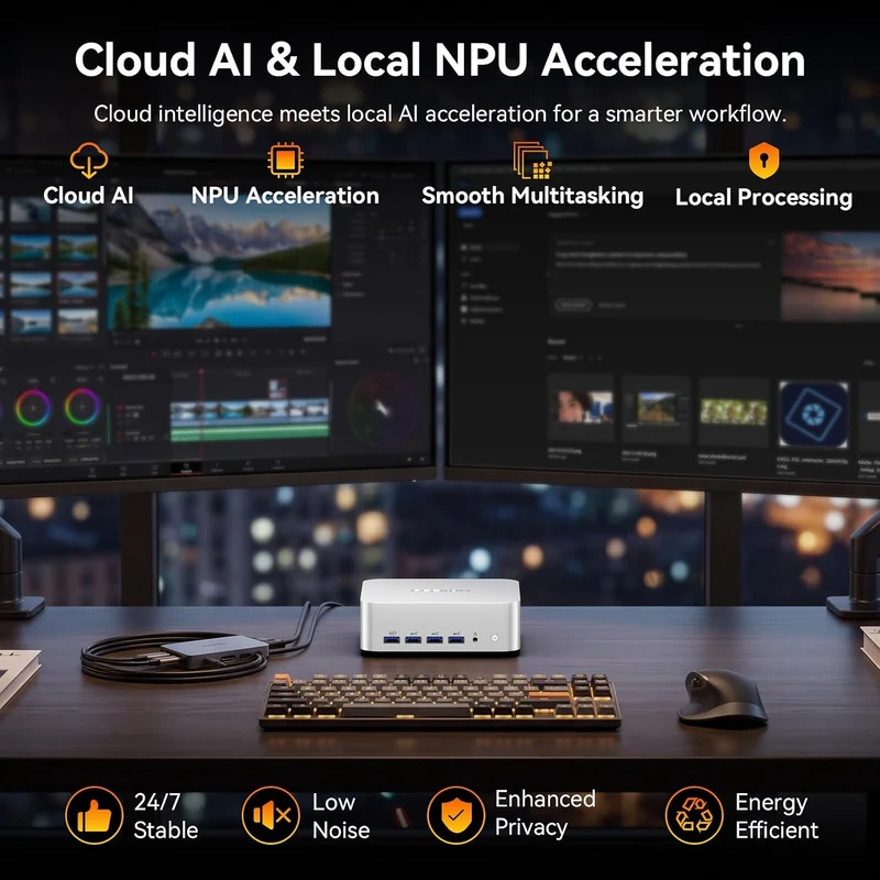 Mini PC GEEKOM A8 Max 32 GB RAM 1 TB SSD, con AMD Ryzen 9 8945HS