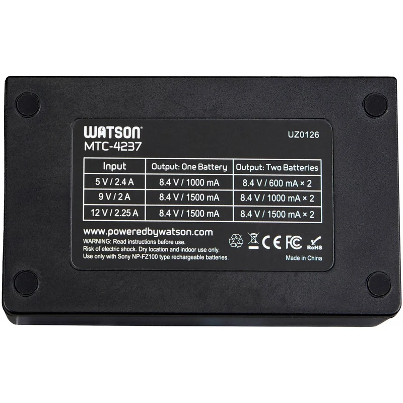 Cargador Watson Mini Twin para NP-FZ100