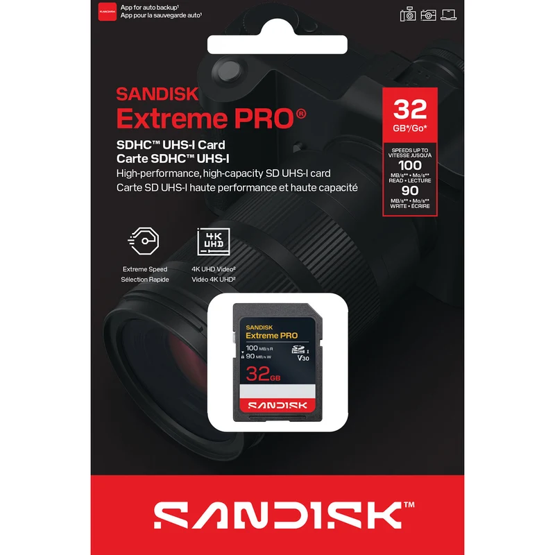 Tarjeta SanDisk 32GB Extreme PRO UHS-I SDHC (3-Pack)