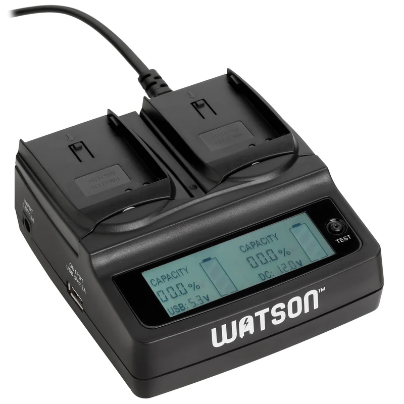 Cargador Watson Duo LCD con Two EN-EL15 Plates