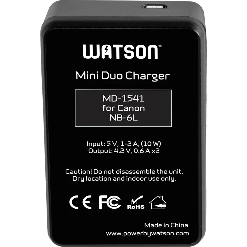 Cargador Watson Mini Duo para Canon NB-6L