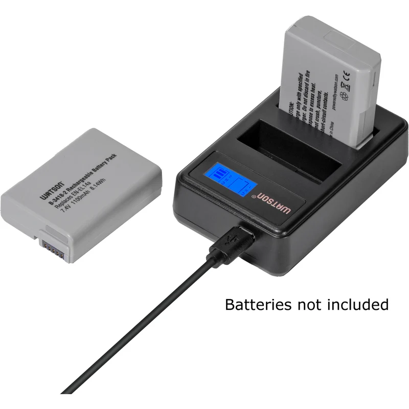Cargador Watson Mini Duo USB-C para Nikon EN-EL14