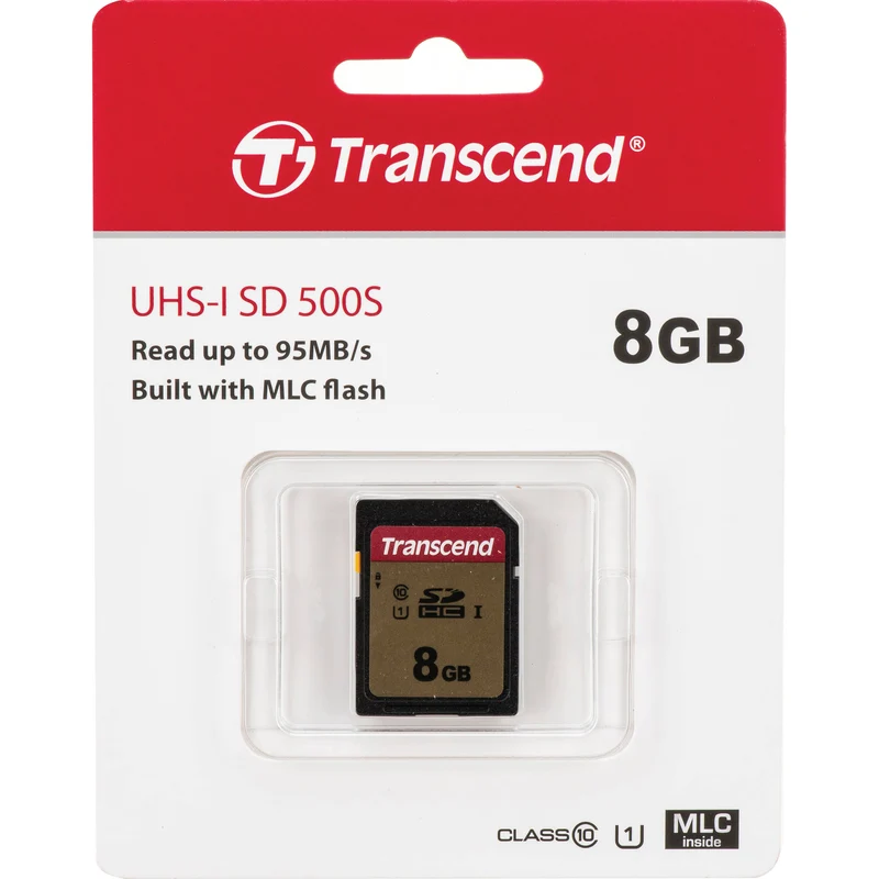 Tarjeta Transcend 8GB 500S UHS-I SDHC