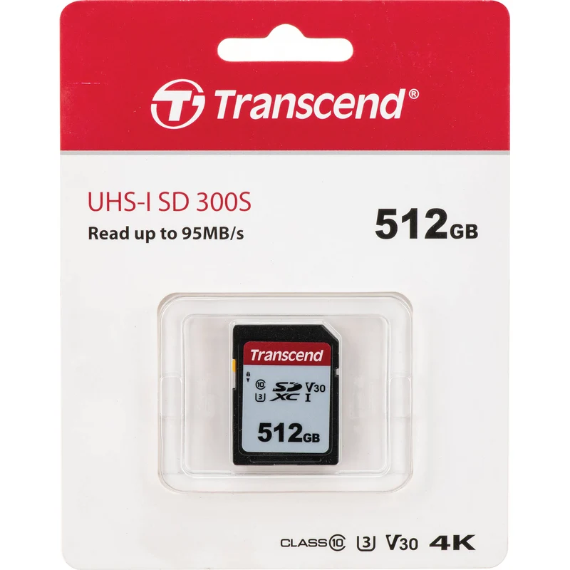 Tarjeta Transcend 512GB 300S UHS-I SDXC