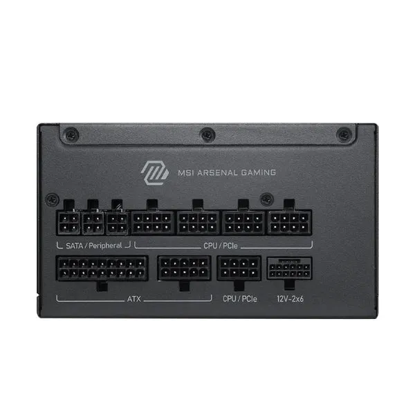 Fuente de Poder MSI MAG A1000PLS PCIE5 - 1000W - 80 PLUS Platinum - Modular - ATX
