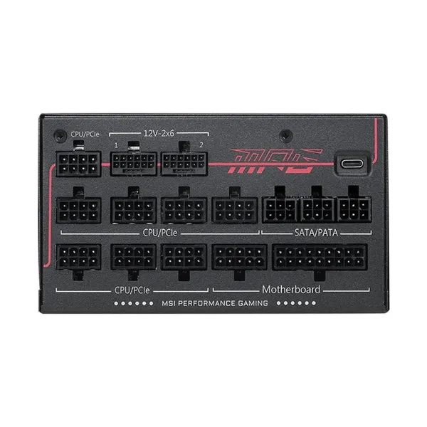 Fuente de Poder MSI MPG AI1300TS PCIE5 - 1300W - 80 PLUS Titanium - Modular - ATX