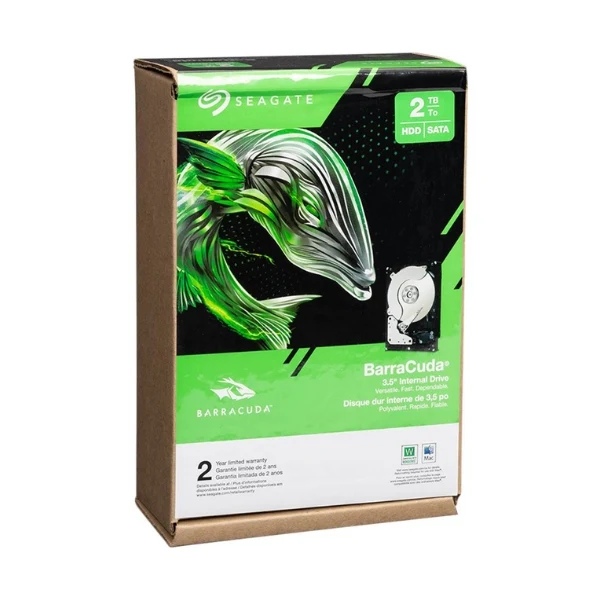Disco Duro HDD Seagate BarraCuda 2TB 7200 RPM SATA III 6Gb/s 256MB caché Internal SMR 3,5"
