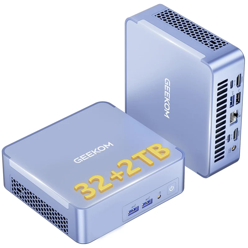 Mini PC GEEKOM AX8 32 GB RAM, con AMD Ryzen 9 8945HS y Windows 11 Pro