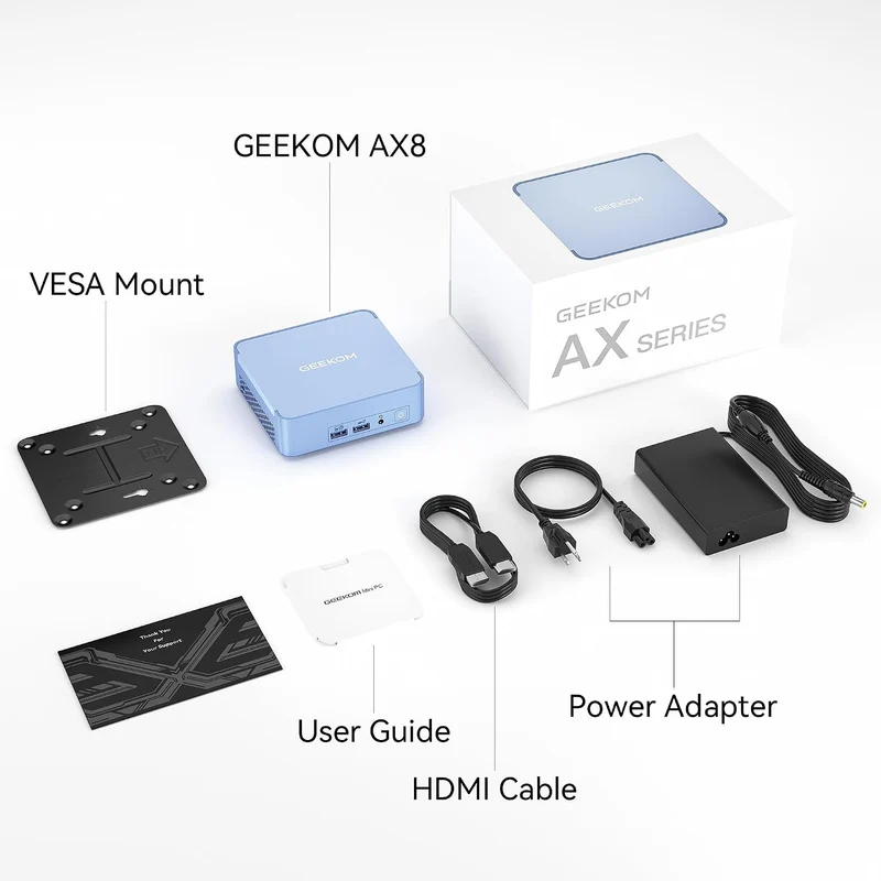 Mini PC GEEKOM AX8 32 GB RAM, con AMD Ryzen 9 8945HS y Windows 11 Pro