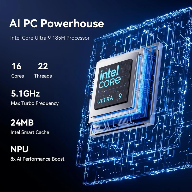 Mini PC GEEKOM GT1 Mega 32 GB RAM 1 TB SSD, con Intel Core Ultra 9