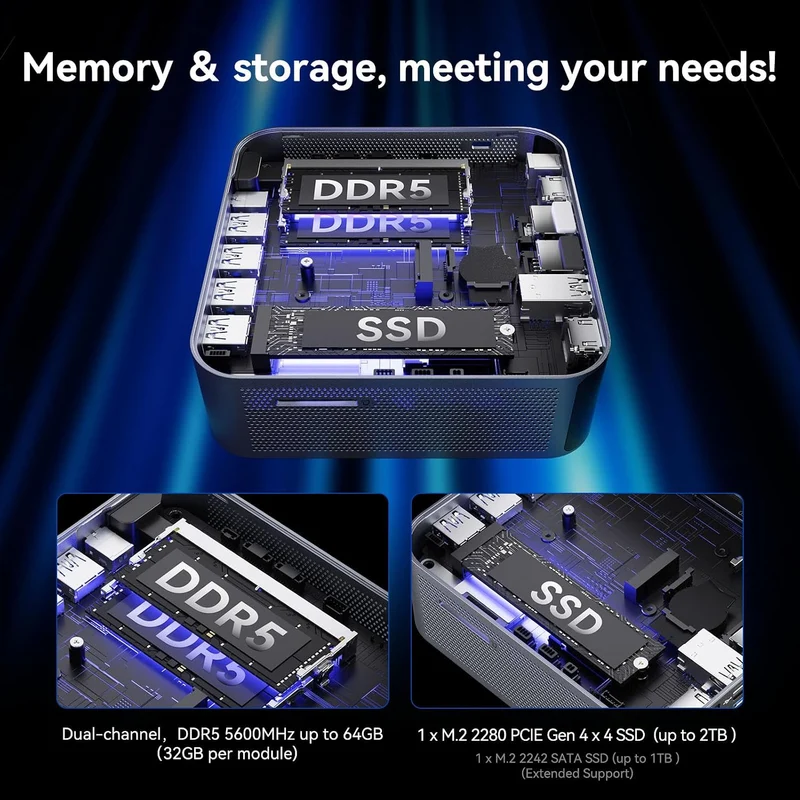 Mini PC GEEKOM GT1 Mega 32 GB RAM 1 TB SSD, con Intel Core Ultra 9