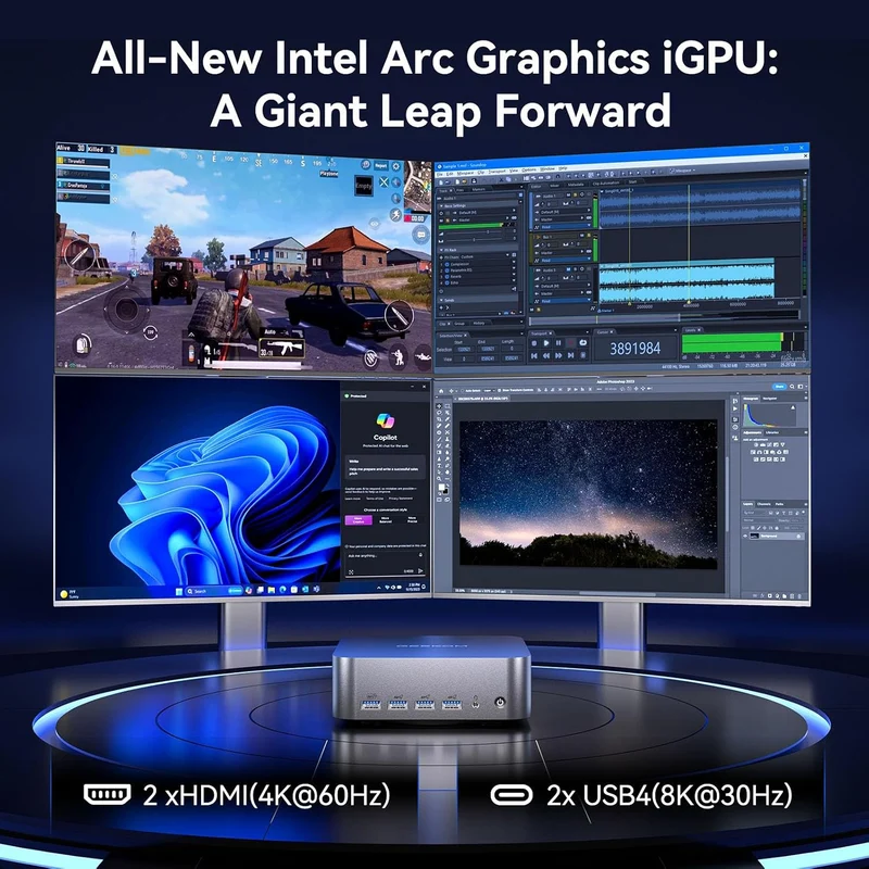 Mini PC GEEKOM GT1 Mega 32 GB RAM 1 TB SSD, con Intel Core Ultra 9