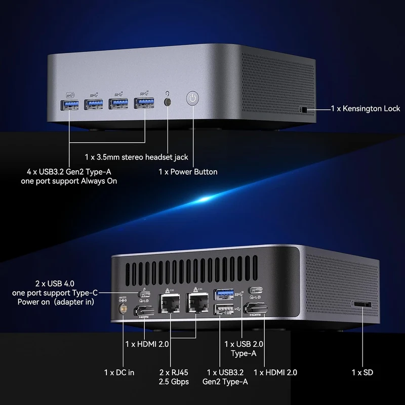 Mini PC GEEKOM GT1 Mega 32 GB RAM 1 TB SSD, con Intel Core Ultra 9