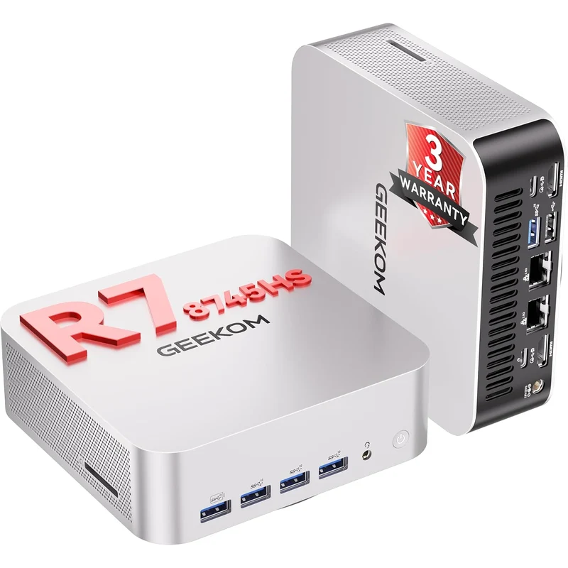 Mini PC GEEKOM A8 Max, con AMD Ryzen 7 8745HS