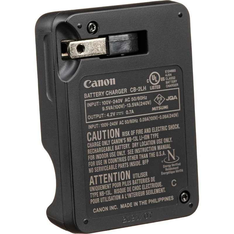 Cargador Canon CB-2LH para NB-13L Li-Ion