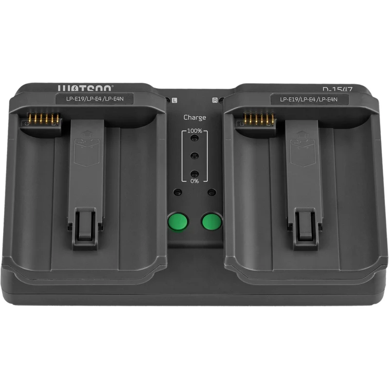 Cargador Watson Duo para Canon LP-E19, LP-E4, y LP-E4N