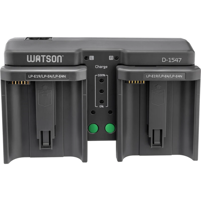 Cargador Watson Duo para Canon LP-E19, LP-E4, y LP-E4N