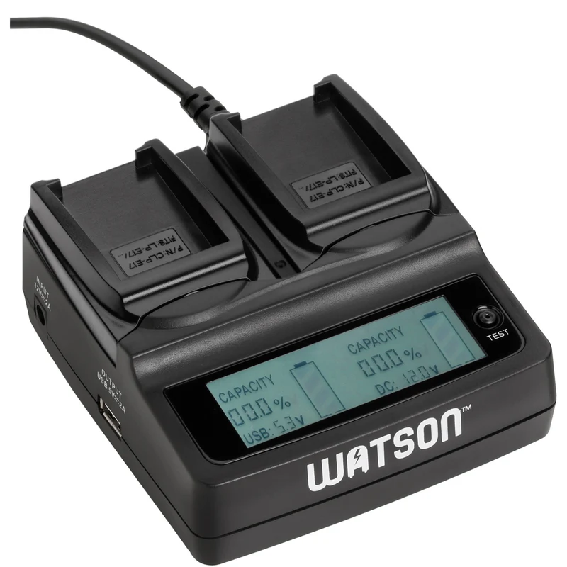 Cargador Watson Duo LCD para Canon LP-E17 recargables
