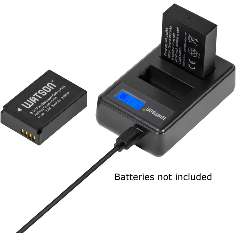 Cargador Watson Mini Duo USB-C para Canon LP-E12