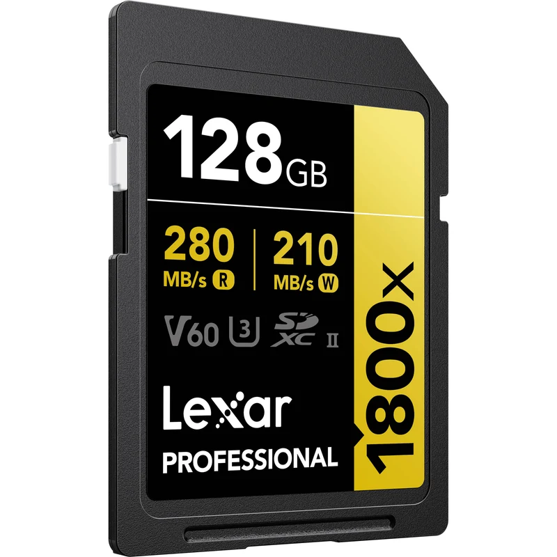 Tarjeta Lexar 128GB Professional 1800x UHS-II SDXC (GOLD Serie, 3-Pack)