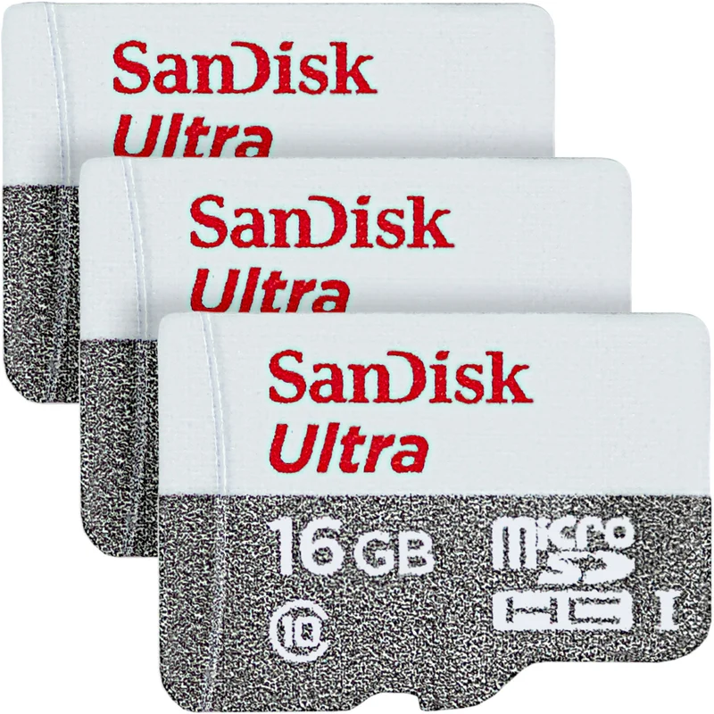Tarjeta SanDisk 16GB Ultra UHS-I microSDHC (3-Pack)