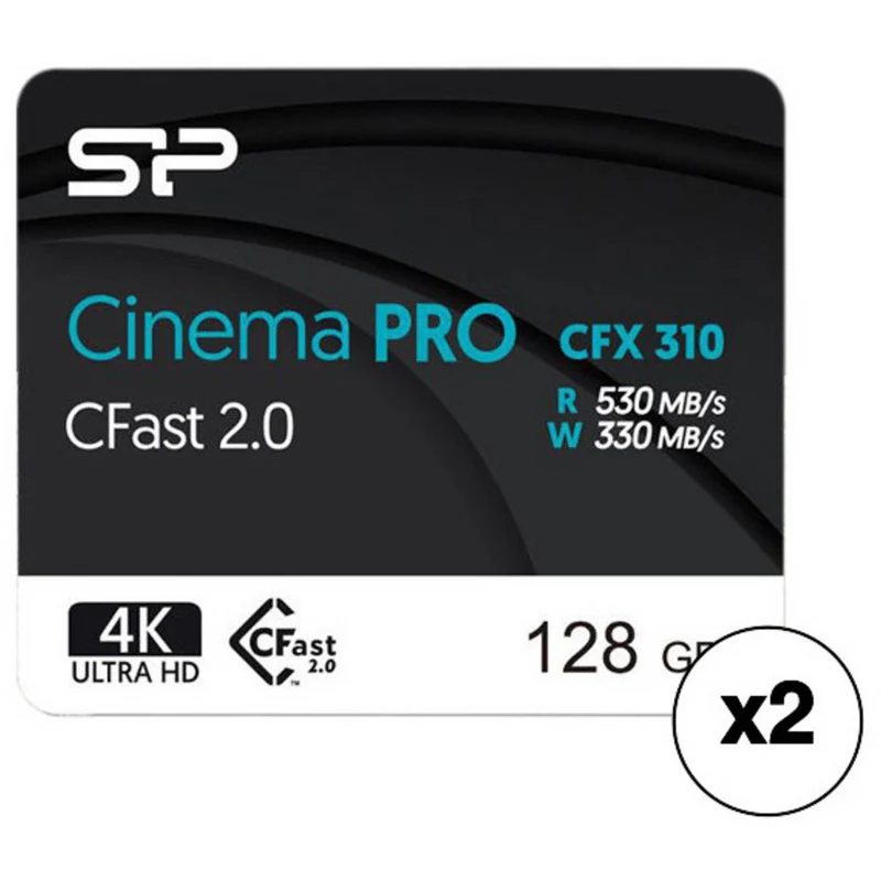 Tarjeta Silicon Power 128GB Cinema PRO CFX 310 cFAST 2.0 (2-Pack)