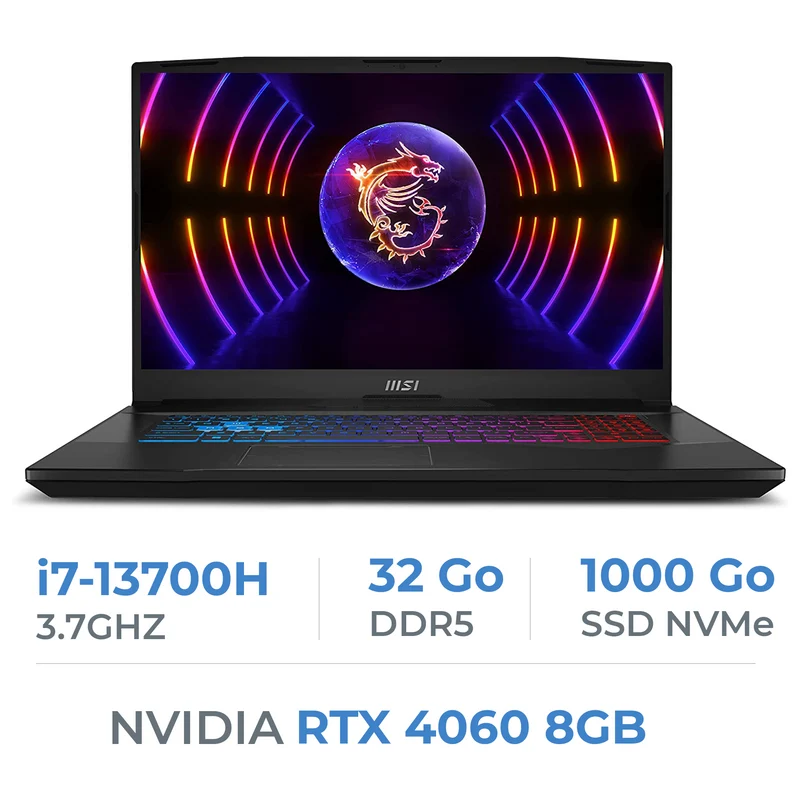 MSI Pulse 17 B13VFK i7-13700H/32GB/1TB SSD/RTX4060 8GB/17.3'' 240Hz IPS QHD