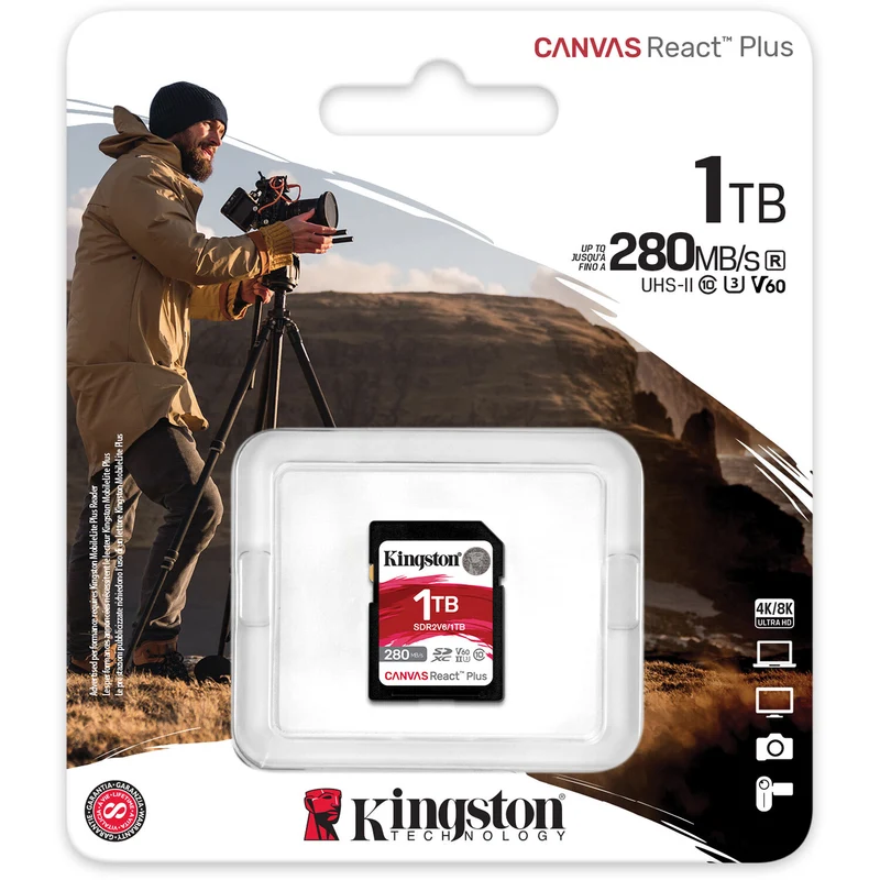 Tarjeta Kingston 1TB Canvas React Plus UHS-II SDXC