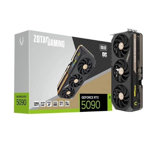 Tarjeta gráfica ZOTAC NVIDIA GeForce RTX 5090 SOLID OC Triple Fan 32GB GDDR7