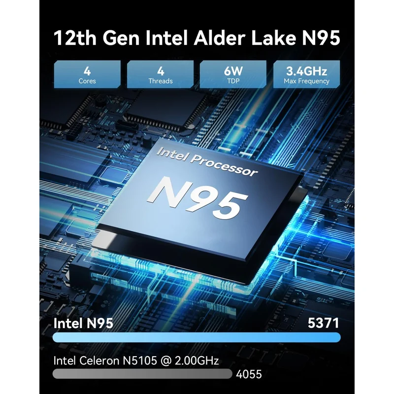 Mini PC GEEKOM Air12 8 GB RAM 256 GB SSD, con Intel N95 y Windows 11