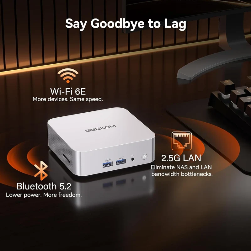 Mini PC GEEKOM A7 16 GB RAM 500 GB SSD, con Ryzen 5 7545U