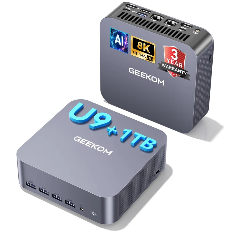 Mini PC GEEKOM GT13 Max 16 GB RAM 1 TB SSD, con U9-185H