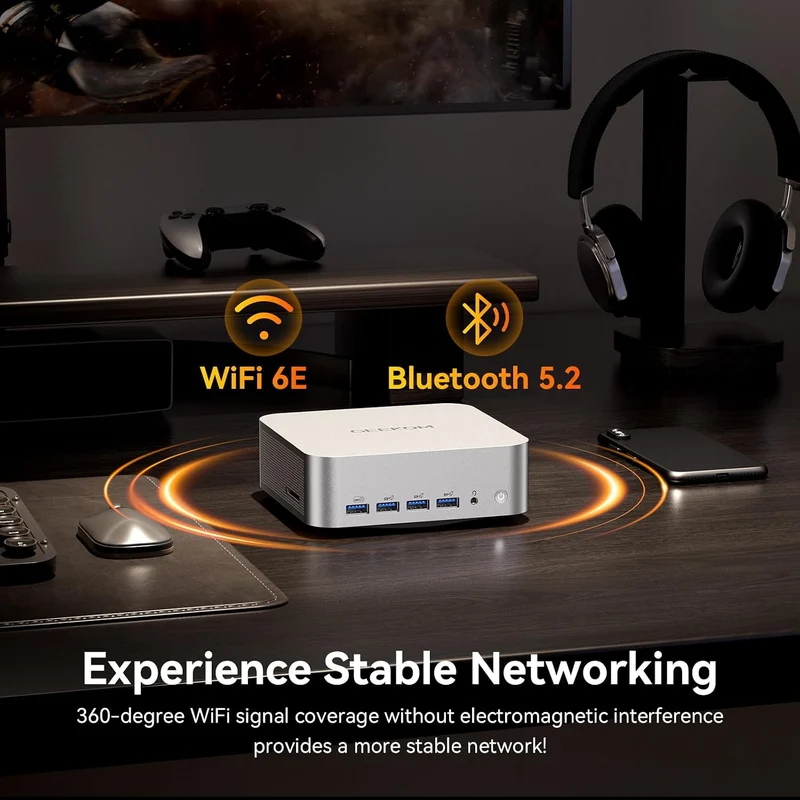 Mini PC GEEKOM A8 Max 32 GB RAM 2 TB SSD, con AMD Ryzen 9 8945HS