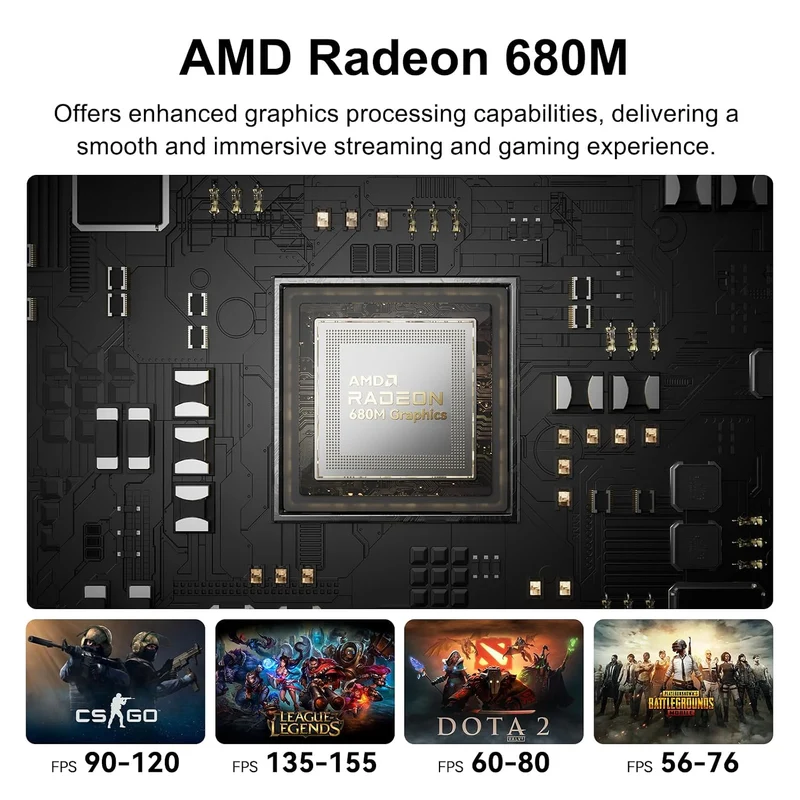 Mini PC GEEKOM A6 32 GB RAM 1 TB SSD, con AMD Ryzen 7 6800H y Windows 11