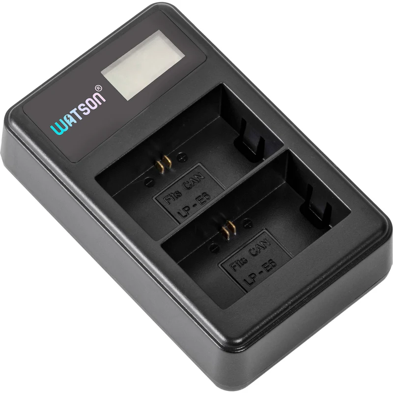 Cargador Watson Mini Duo USB-C para Canon LP-E6, LP-E6N, y LP-E6NH