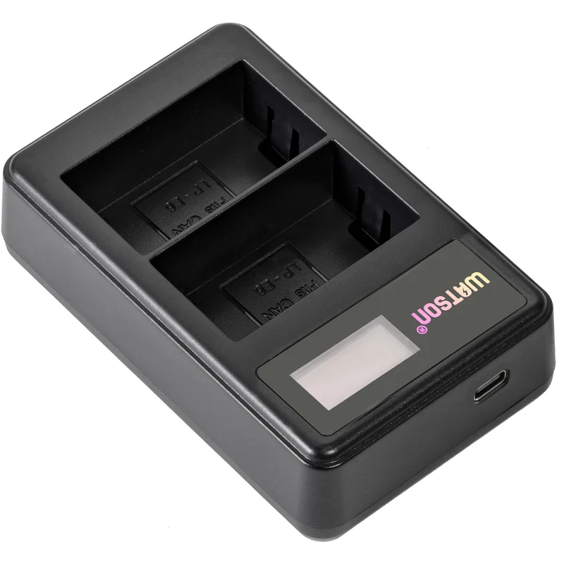Cargador Watson Mini Duo USB-C para Canon LP-E6, LP-E6N, y LP-E6NH