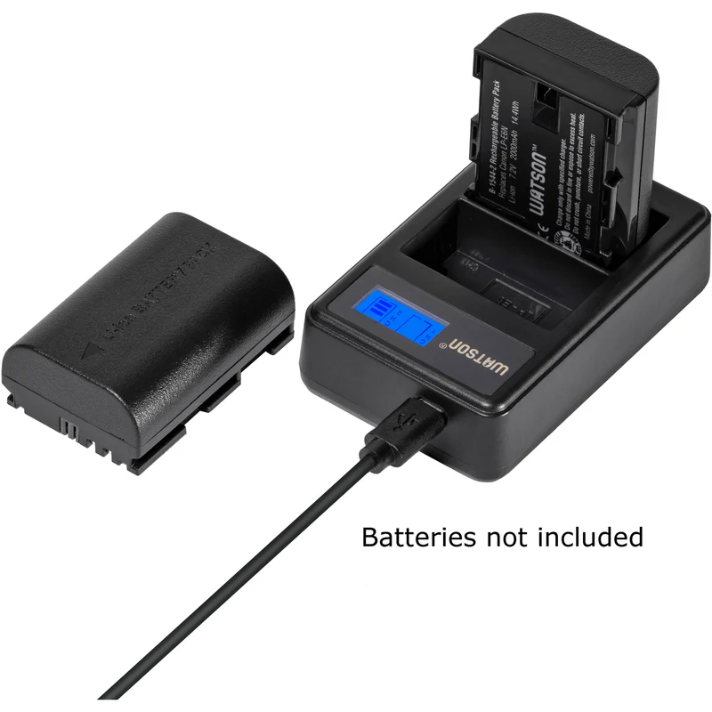 Cargador Watson Mini Duo USB-C para Canon LP-E6, LP-E6N, y LP-E6NH