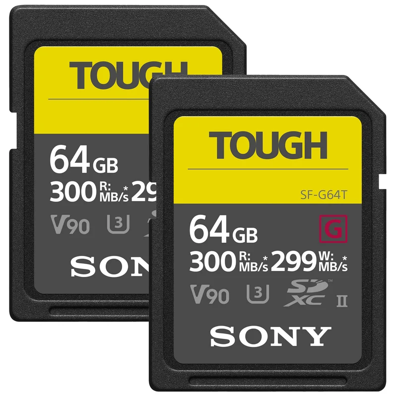 Tarjeta Sony 64GB SF-G TOUGH Serie UHS-II SDXC (2-Pack)