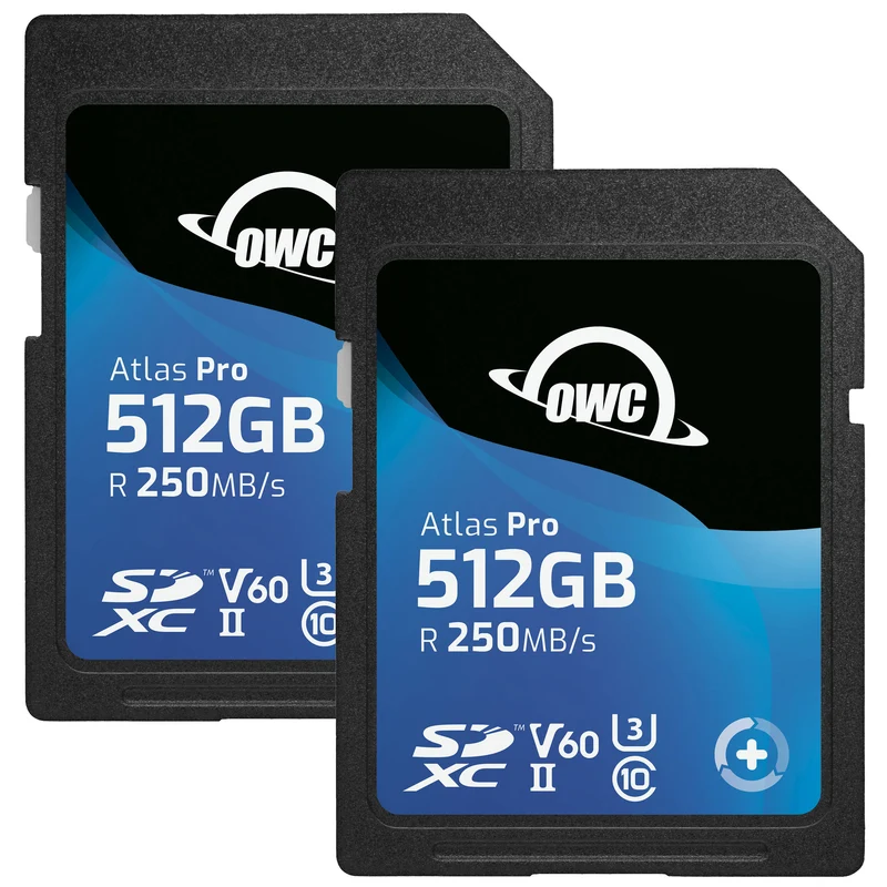 Tarjeta OWC 512GB Atlas Pro UHS-II SDXC (2-Pack)