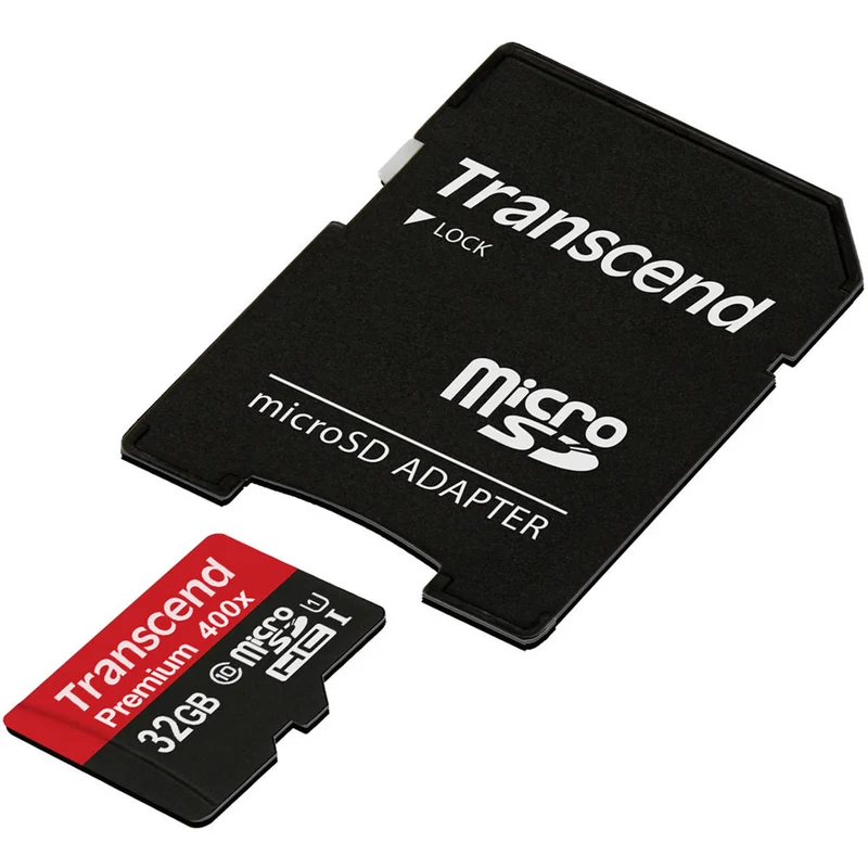 Tarjeta Transcend 32GB Premium microSDHC UHS-I con SD Adapter (2-Pack)