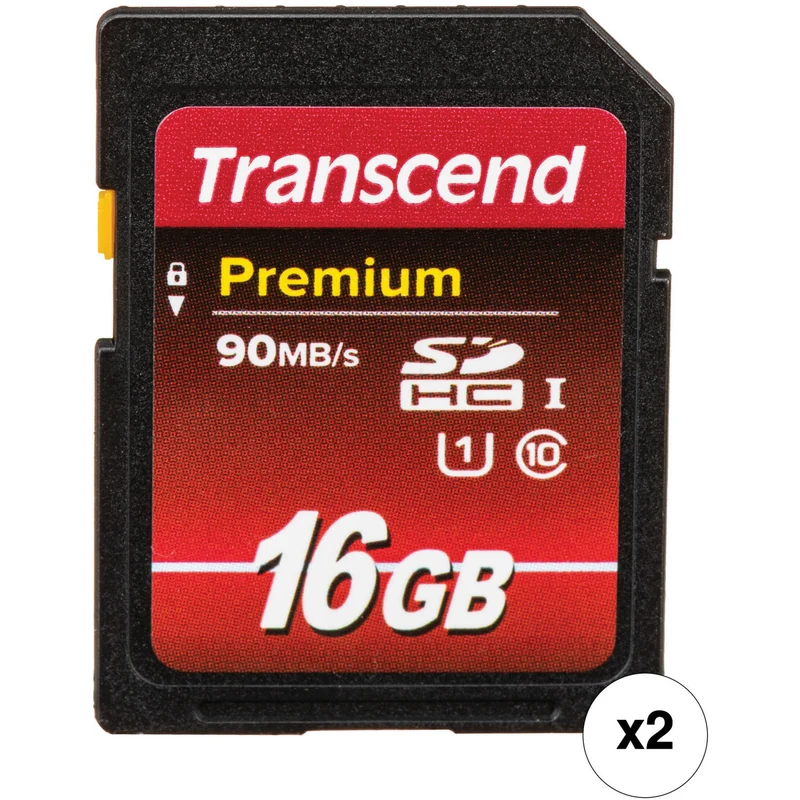 Tarjeta Transcend 16GB Premium UHS-I SDHC (2-Pack)